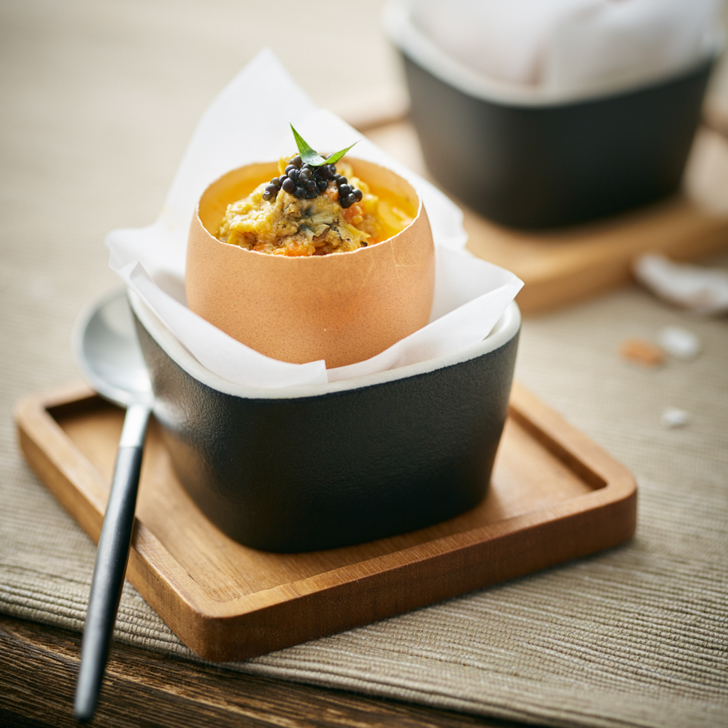 Steamed Egg with Hairy Crab Roe Recipe VKitchen