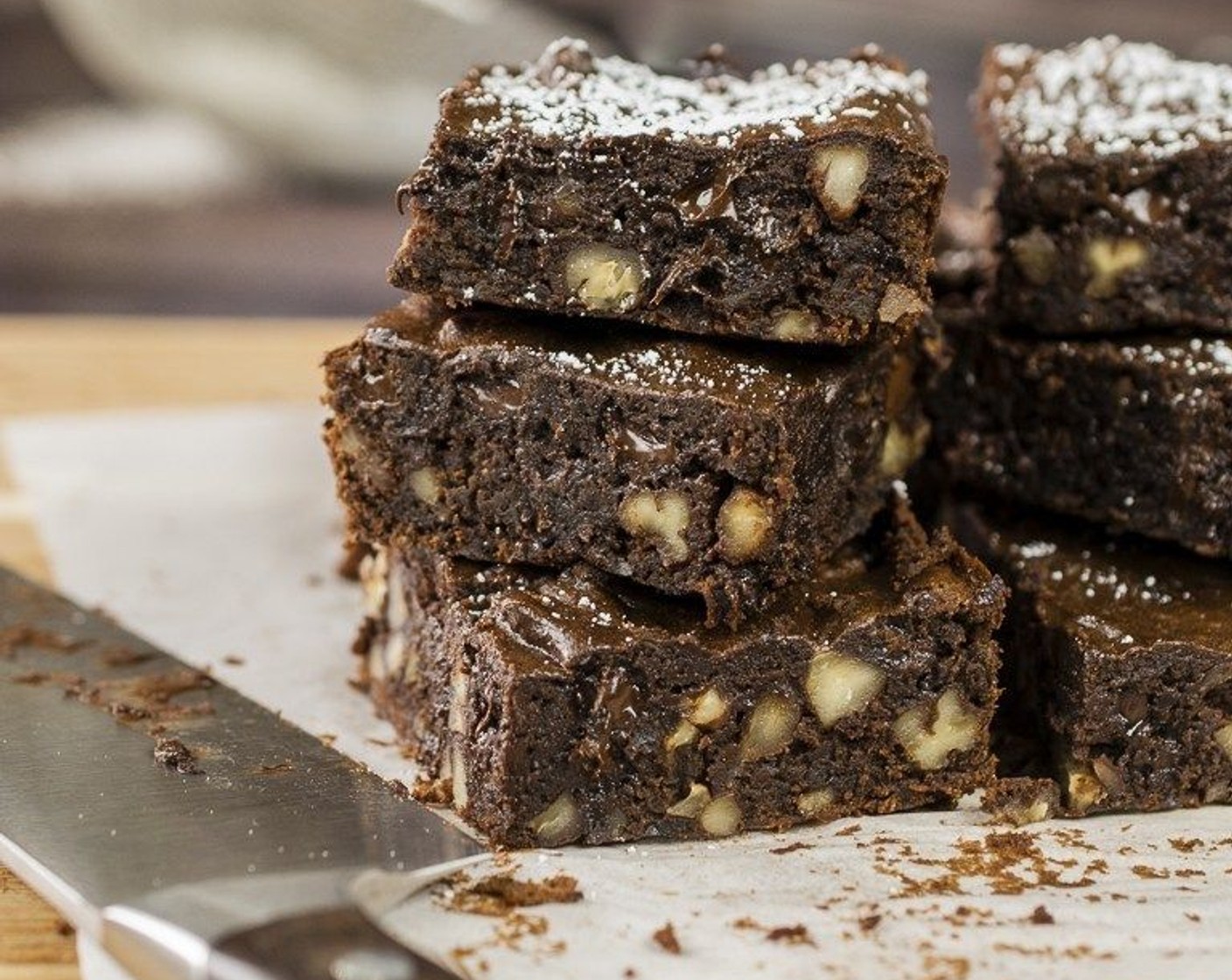Glutenfreie Brownies mit Bohnen und Nüssen