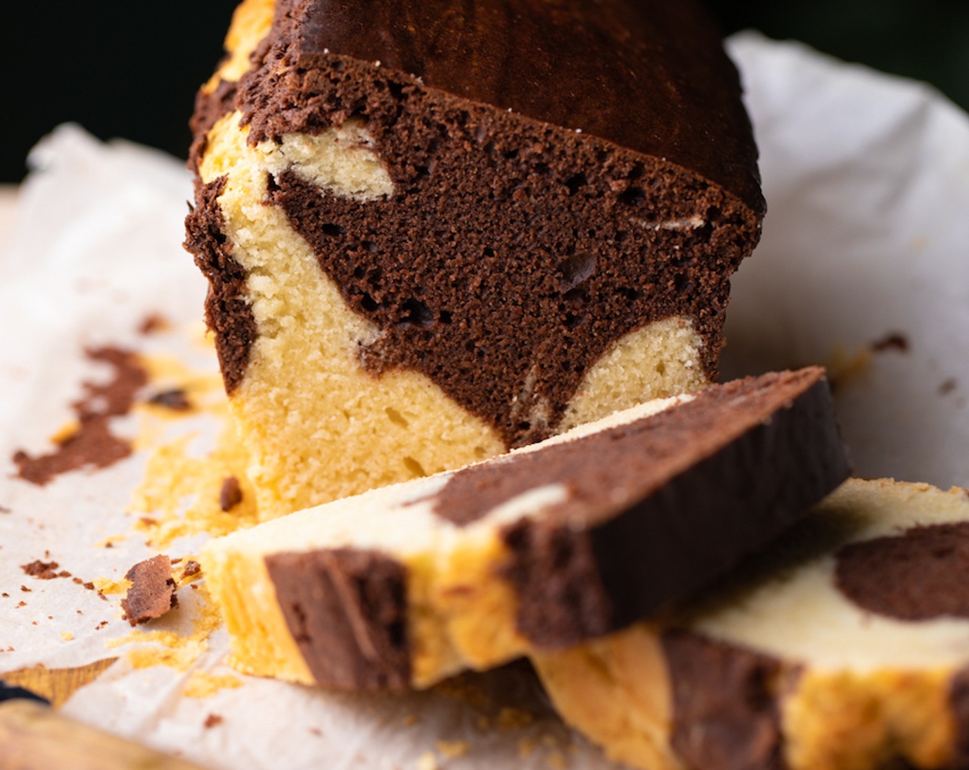 Luftiger veganer Marmorkuchen