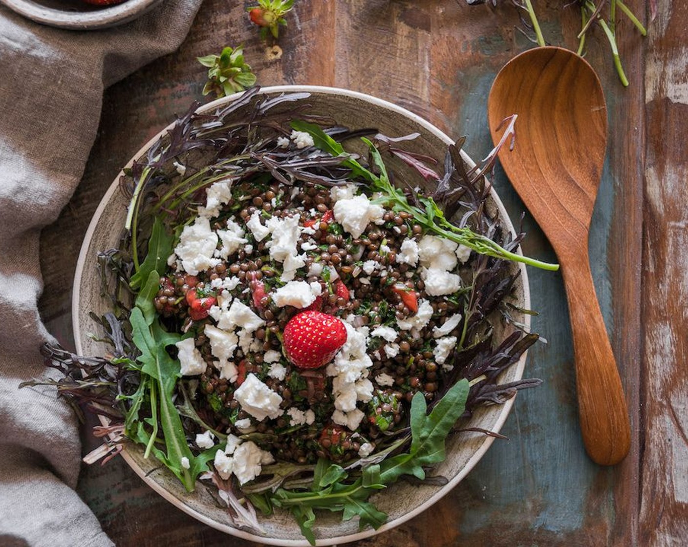 Schritt 8 Zum Schluss mit dem restlichen Rucola (75 g) garnieren und servieren.