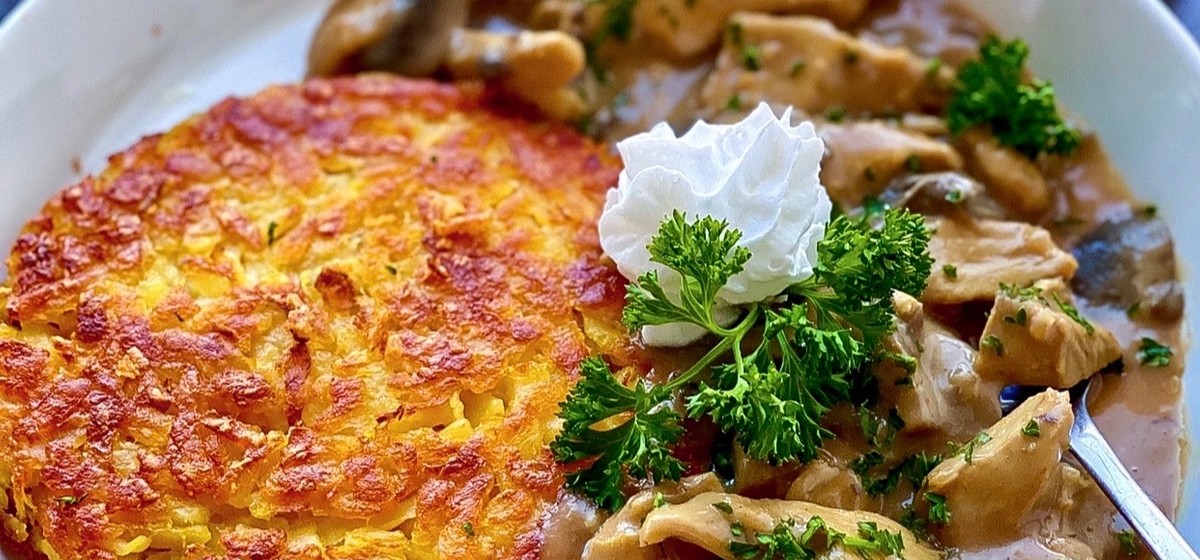 Zürcher Geschnetzeltes + Rösti | Schweizer Spezialität