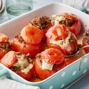 Gefüllte Tomaten mit Hackfleisch (Low Carb) Rezept | V-Kitchen