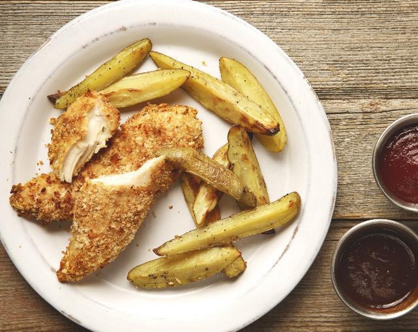 Chicken Nuggets mit Kartoffel Wedges
