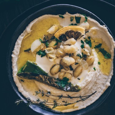 Hummus aus weissen Bohnen Rezept | V-Kitchen