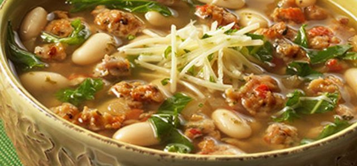 Toskanische Bohnensuppe | Mit würziger Salsiccia