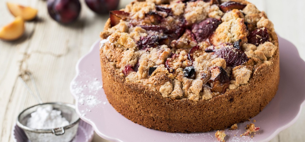 Pflaumen-Zwetschgen-Streuselkuchen