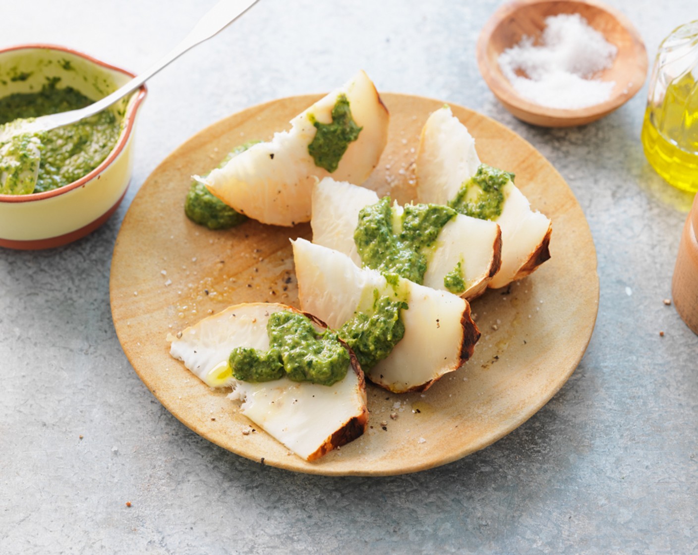 Gerösteter Knollensellerie mit Salsa Verde