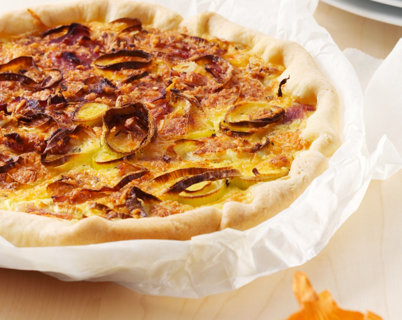 Schritt 8 Den Lauch-Käsekuchen bei 180 °C Pizza Plus für 40 Minuten backen.