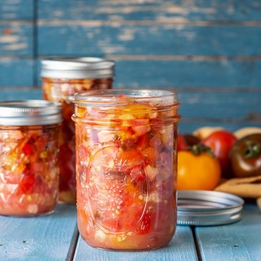 Tomatenwürfel im Glas Rezept | V-Kitchen