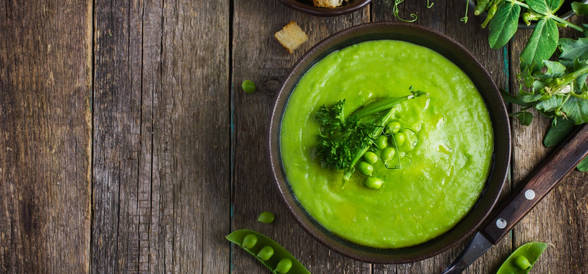 Erbsenpüree mit Minze Sous vide | Mit Vakuumgarung Erbsenpüree mit Minze Sous vide | Mit Vakuumgarung