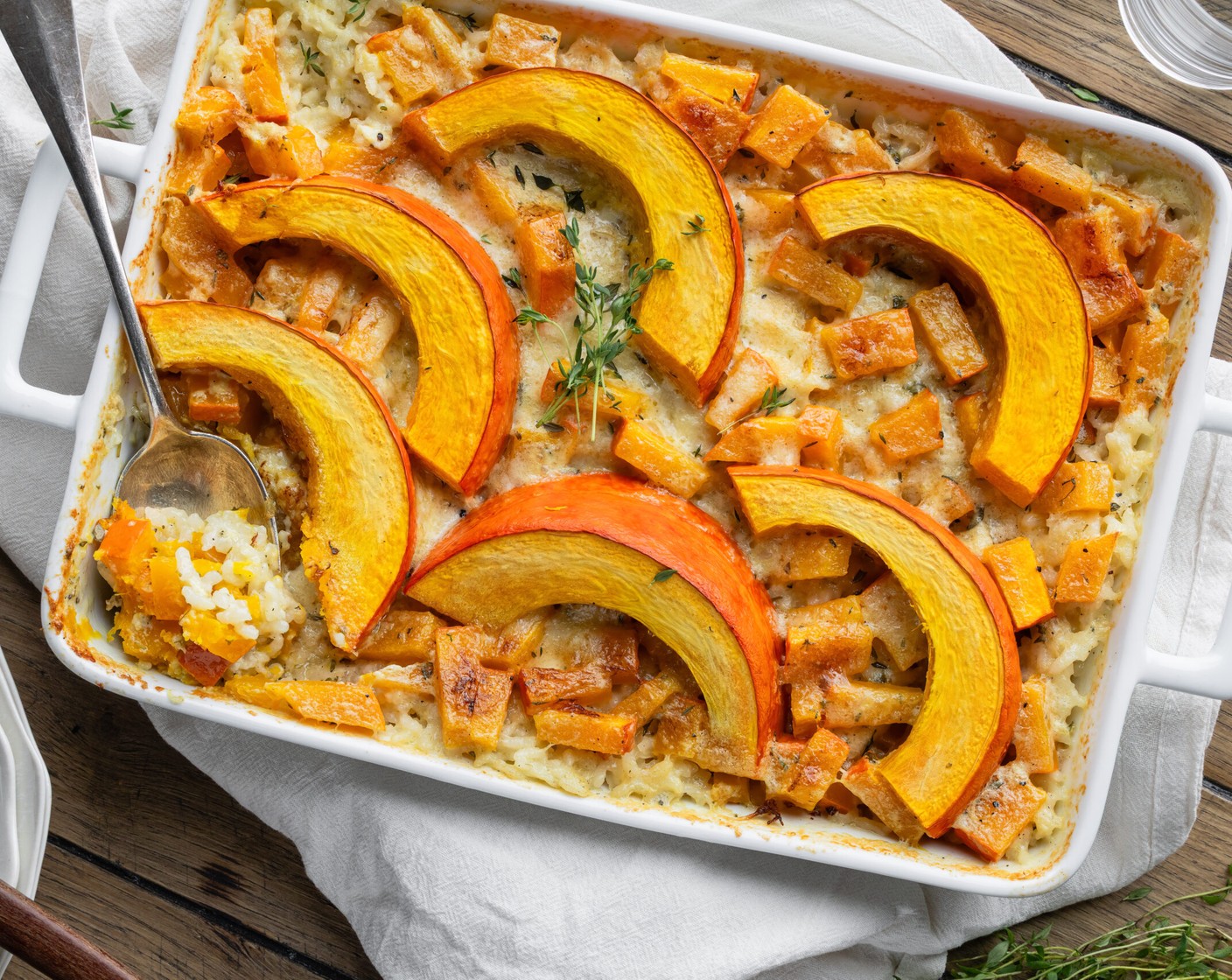 Kürbisrisotto im Ofen