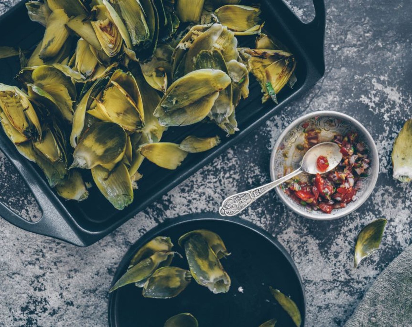 Grillierte Artischocken mit Zweierlei Dips