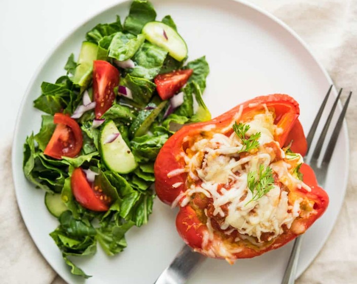 Mexikanisch gefüllte Paprika mit Putenhack | Würzig