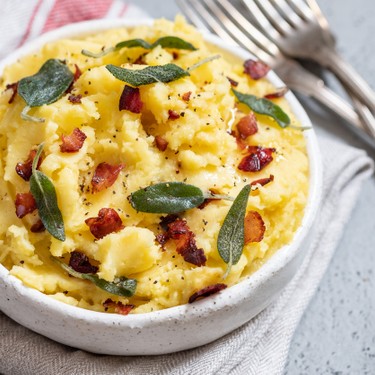 Buttermilk, Bacon and Blue Cheese Mash 