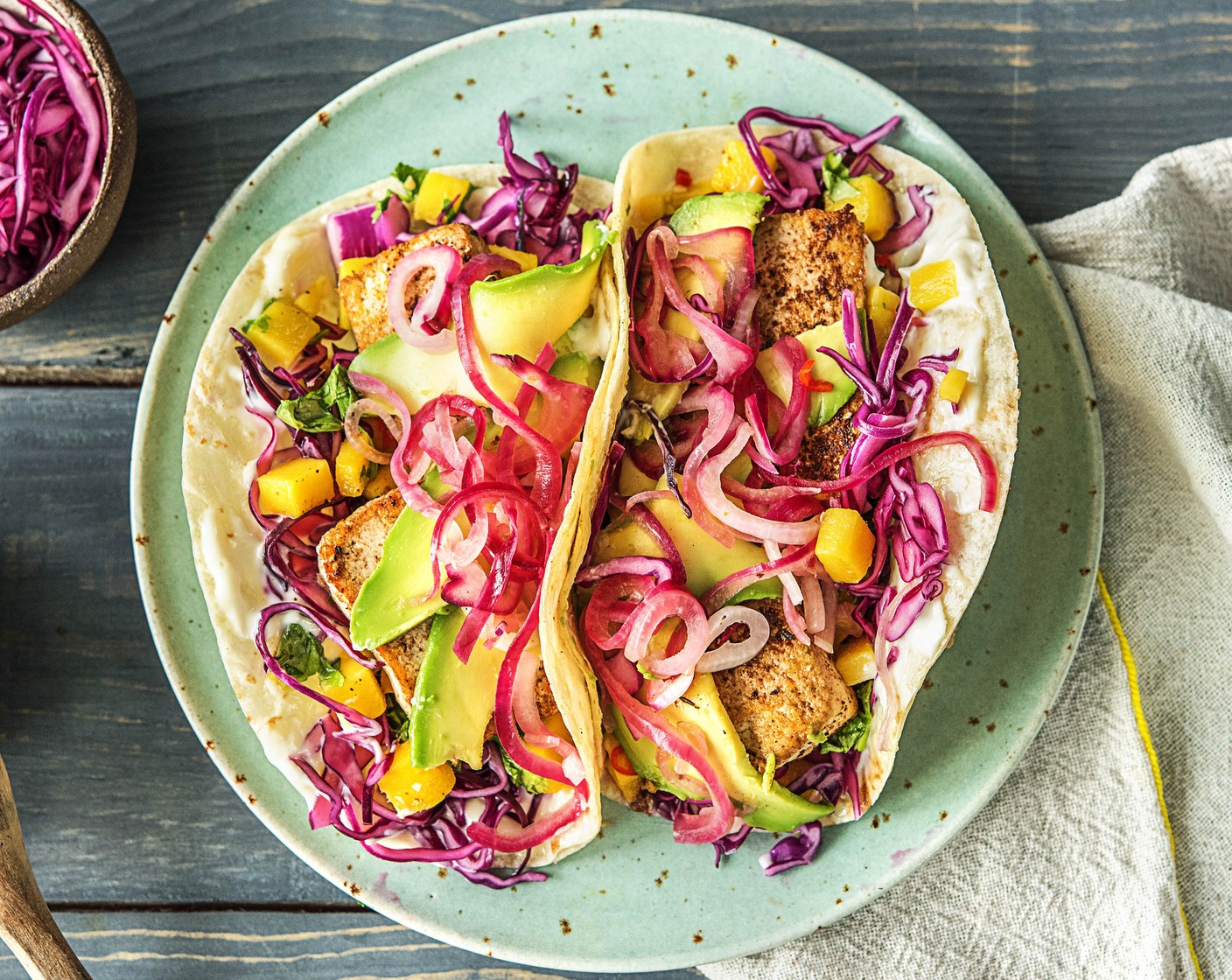 Tacos mit Cajun-Tofu und Mango-Salsa