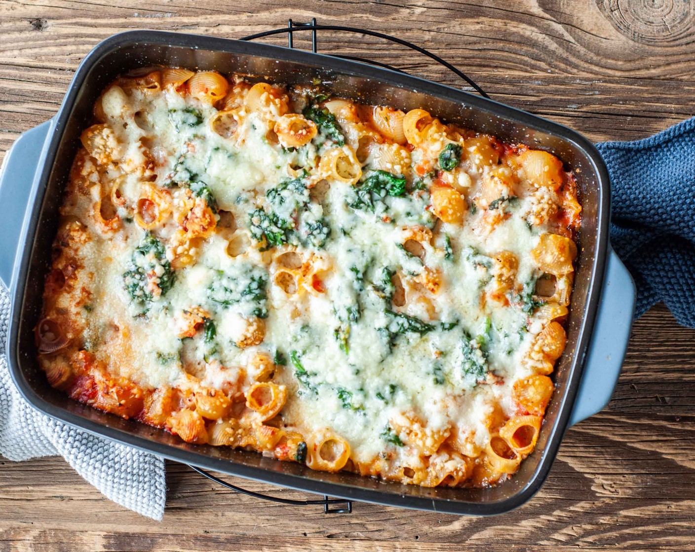 Ofenpasta mit TK Spinat