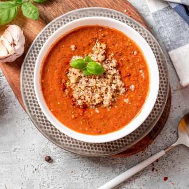 Tomaten Quinoa Suppe mit Feta Rezept | V-Kitchen