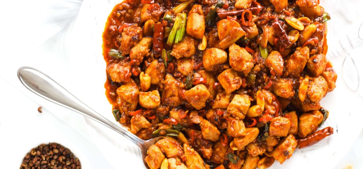 Scharfes Kung Pao Huhn | Chinesisches Gericht kochen